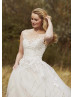 Ivory Lace Glitter Tulle Fairytale Wedding Dress